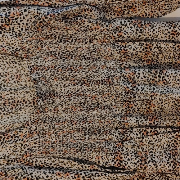 Liberty Love 1 X Speckled Print Mini Dress Long Sleeves Soft Boho-Chic - Picture 3 of 6